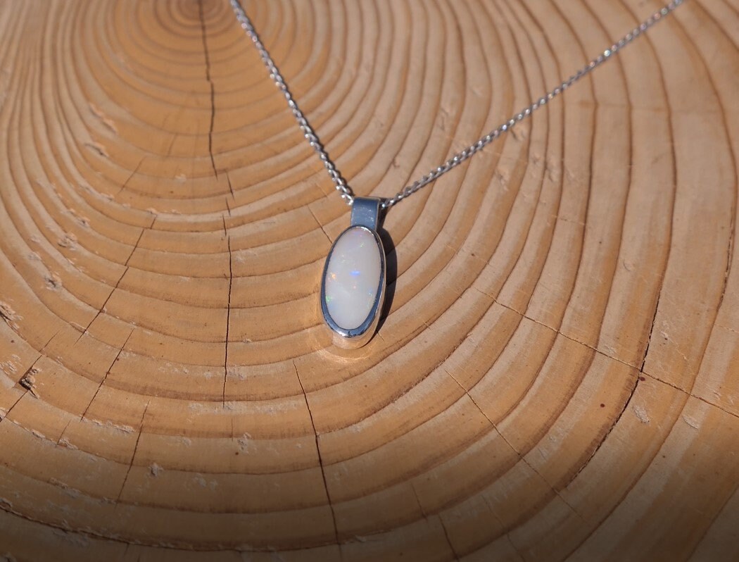 Opal necklace pendant