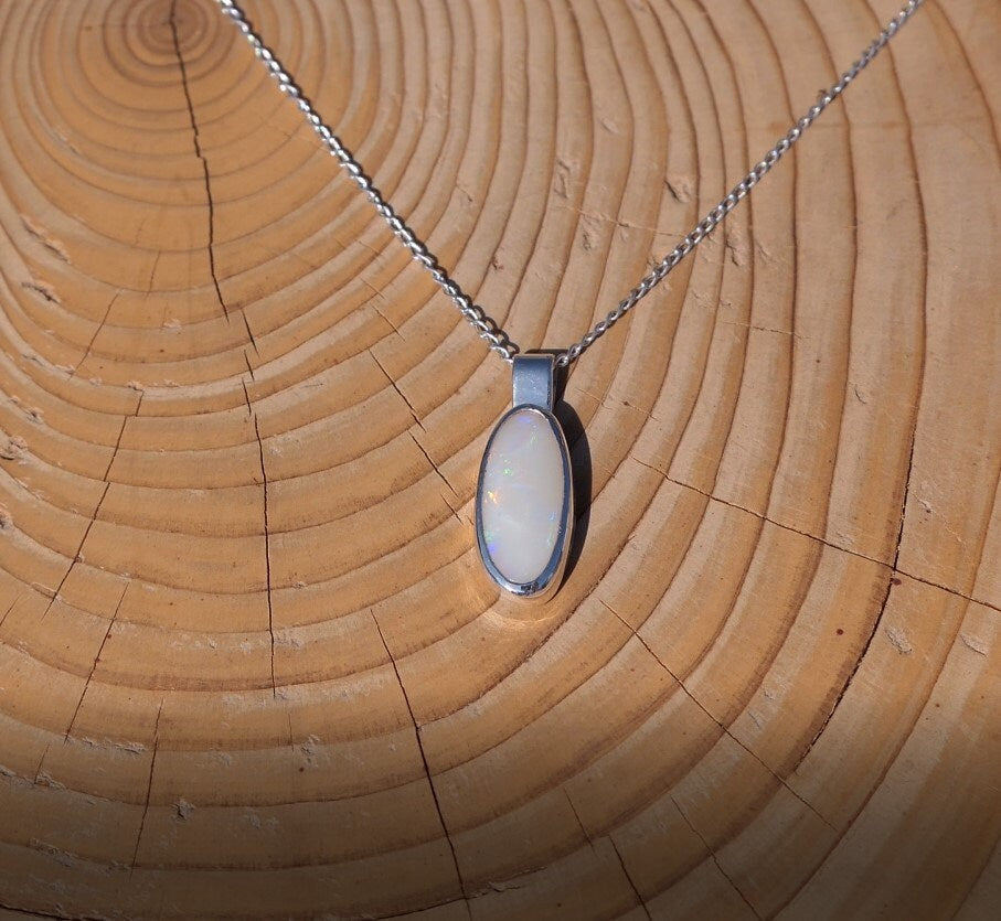 Opal necklace pendant