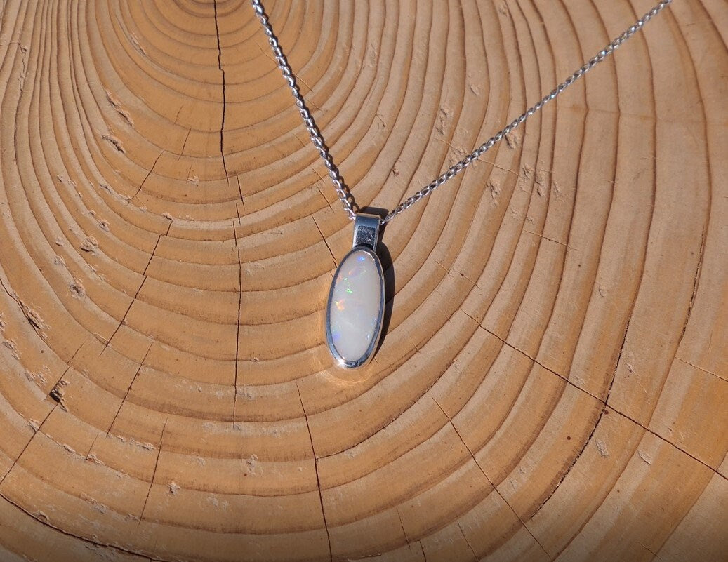 Opal necklace pendant