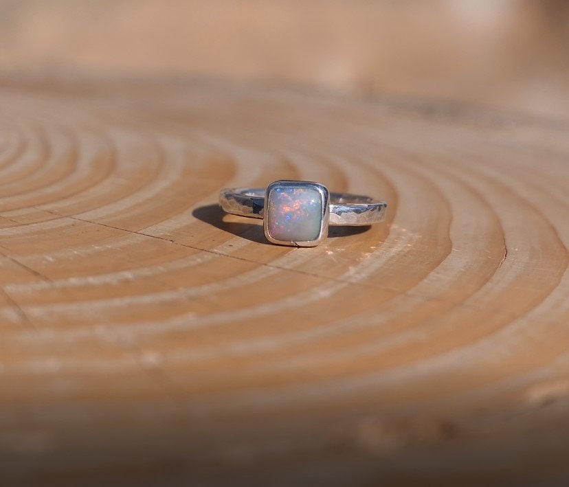 Solid opal ring size H