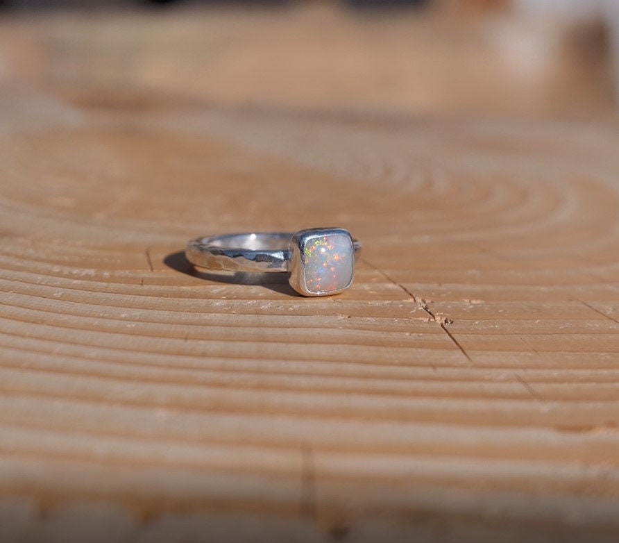 Solid opal ring size H