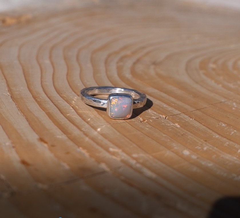 Solid opal ring size H