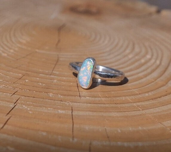 Solid opal ring size G-1/2