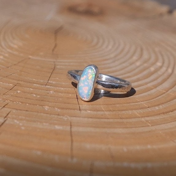Solid opal ring size G-1/2