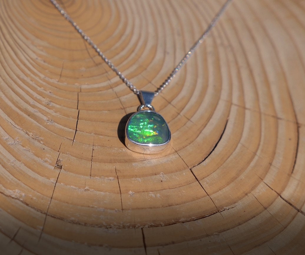 Natural Australian opal pendant