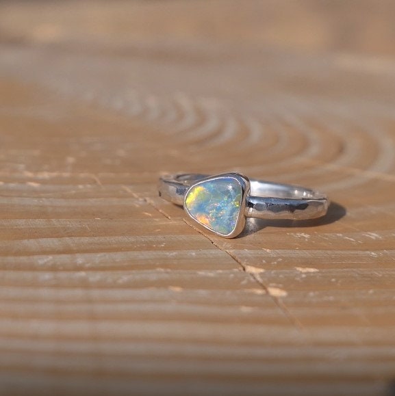 Silver Opal ring size K