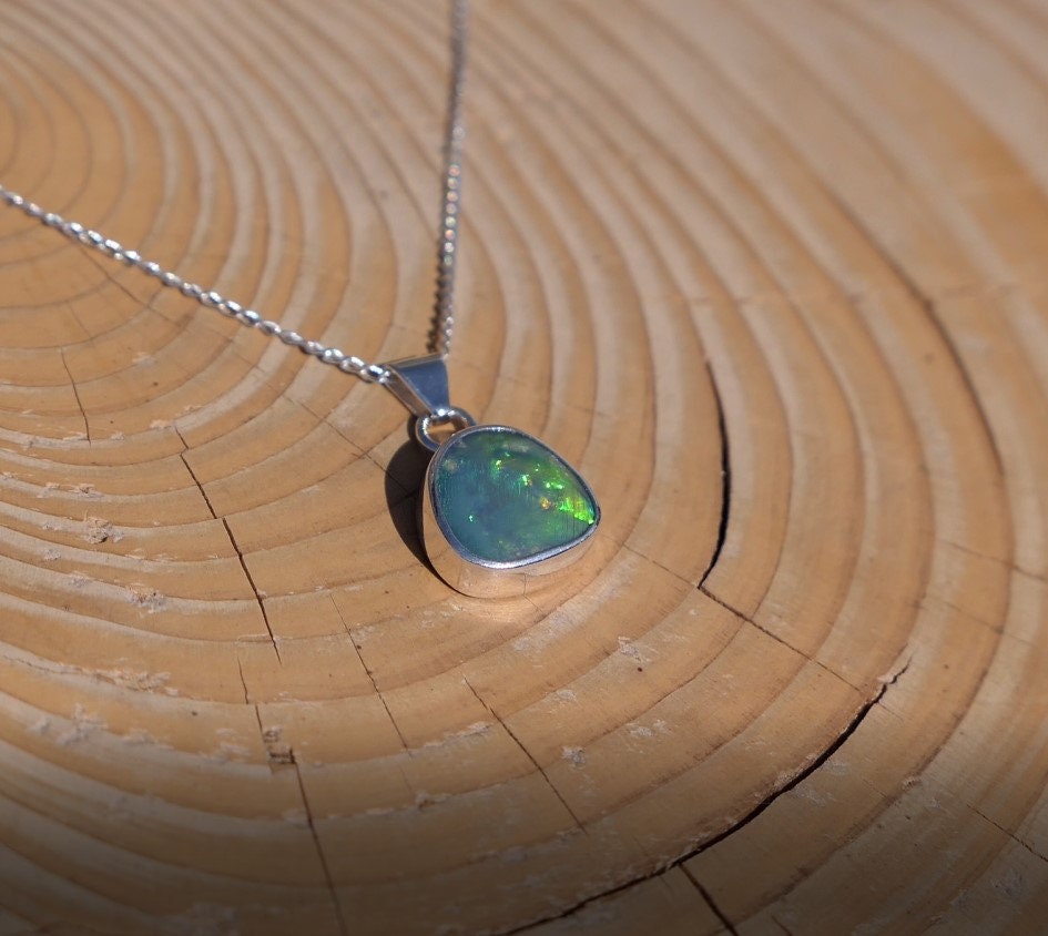 Natural Australian opal pendant