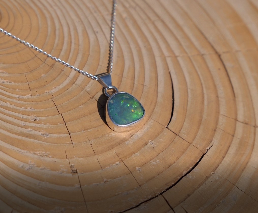 Natural Australian opal pendant