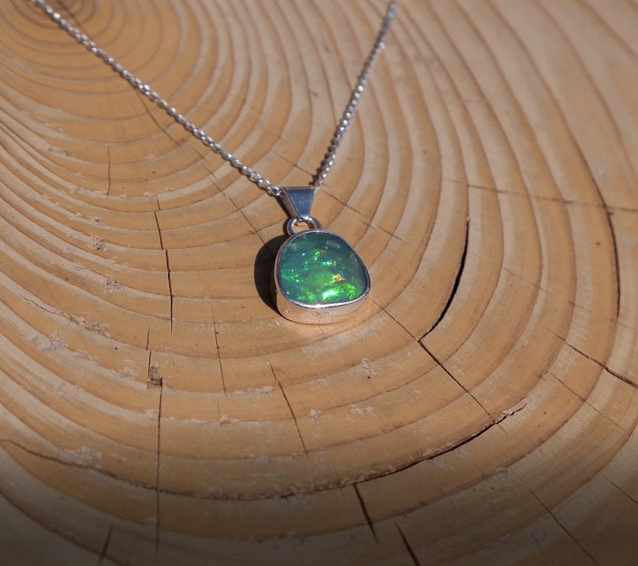 Natural Australian opal pendant