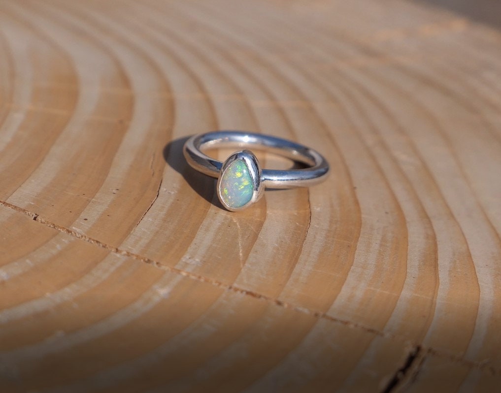 Solid opal ring size I-1/2