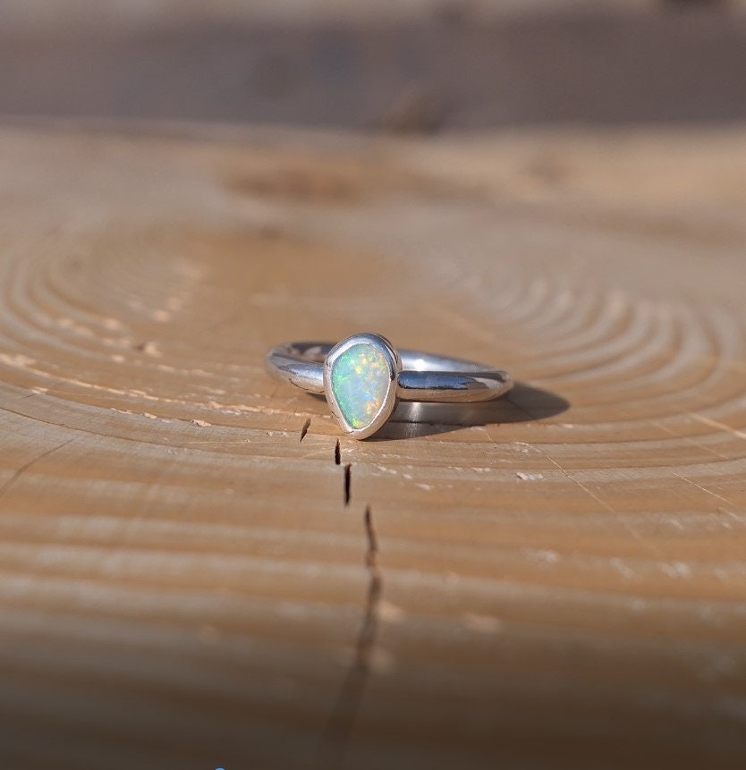 Solid opal ring size I-1/2