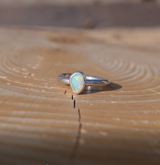 Solid opal ring size I-1/2