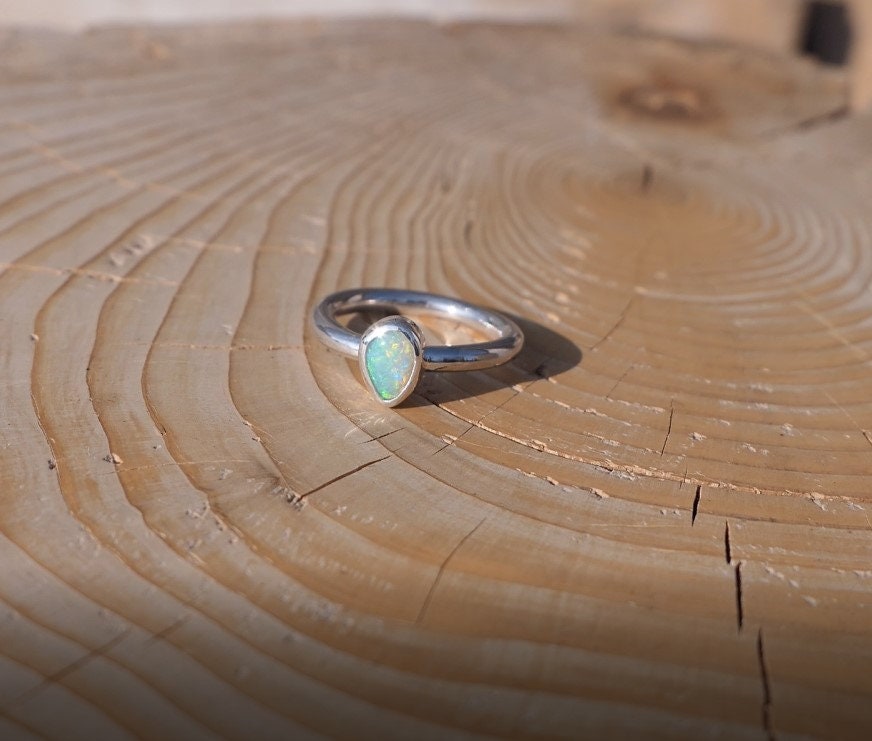 Solid opal ring size I-1/2