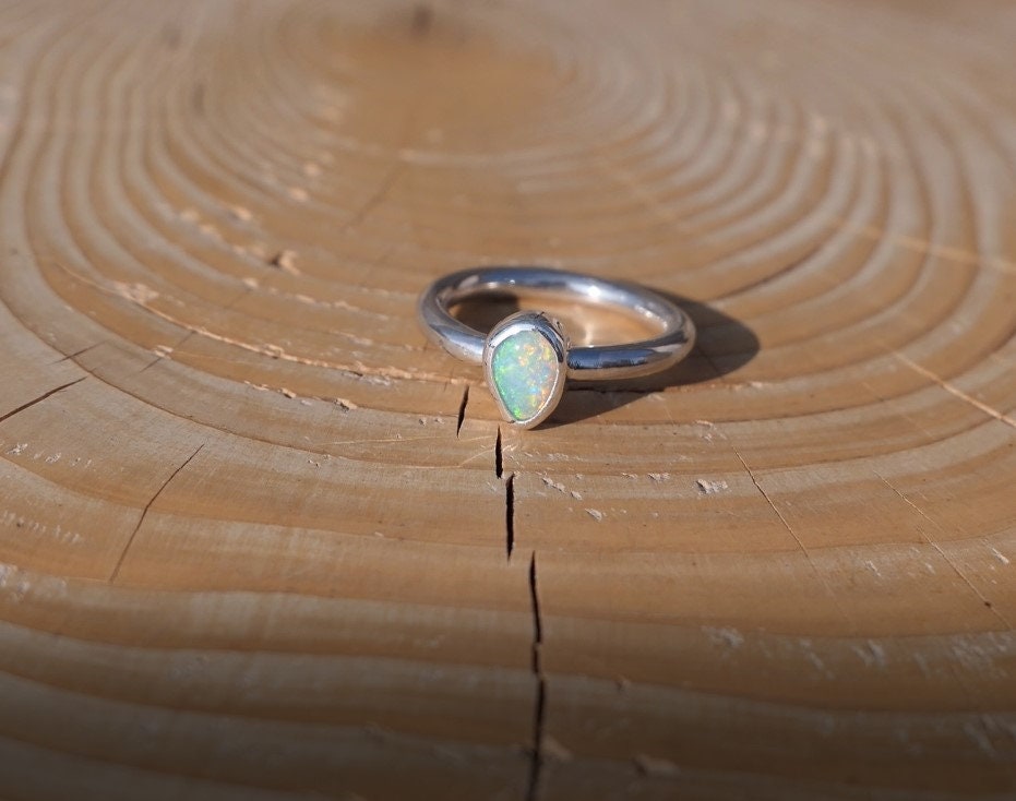 Solid opal ring size I-1/2