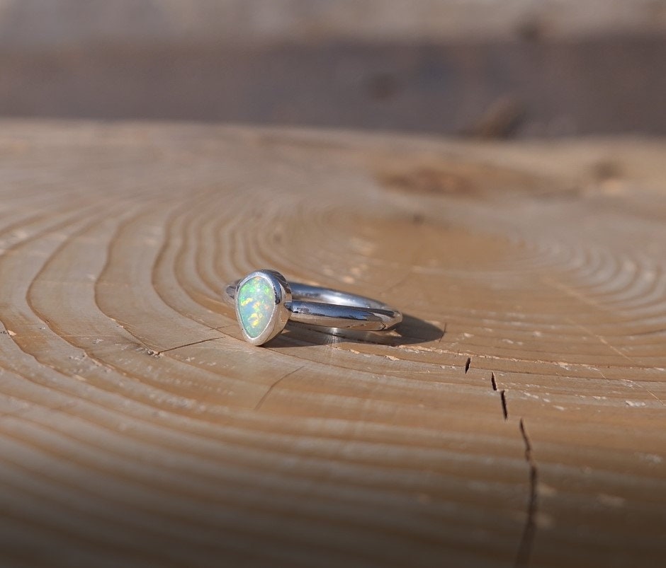 Solid opal ring size I-1/2