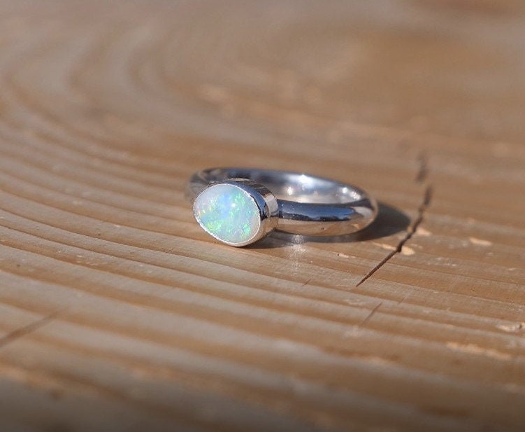 Solid opal ring size F-1/2