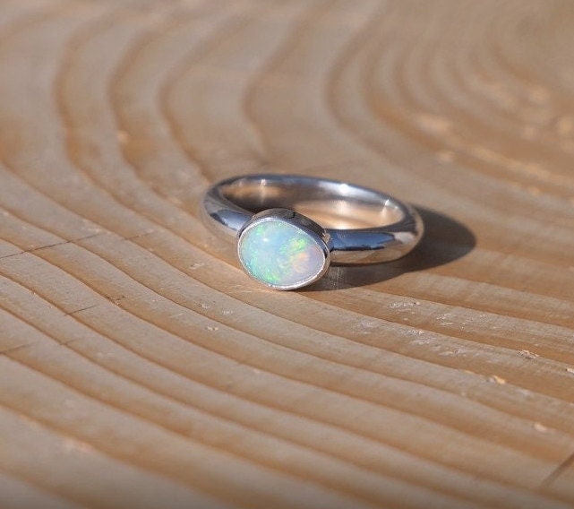 Solid opal ring size F-1/2