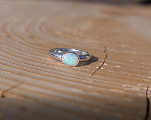 Solid opal ring size F-1/2